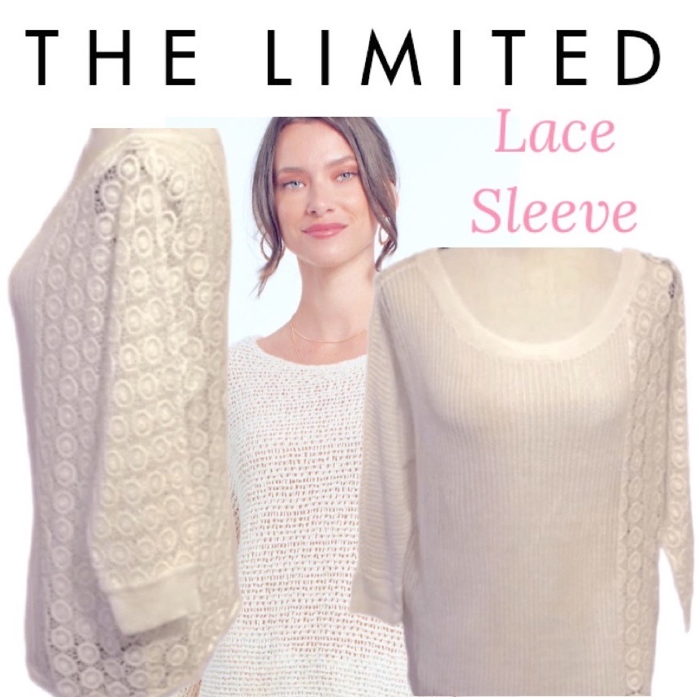 Vintage Lace Sweater Knit All Season White Linen Cotton Crochet Embroidery Y2K